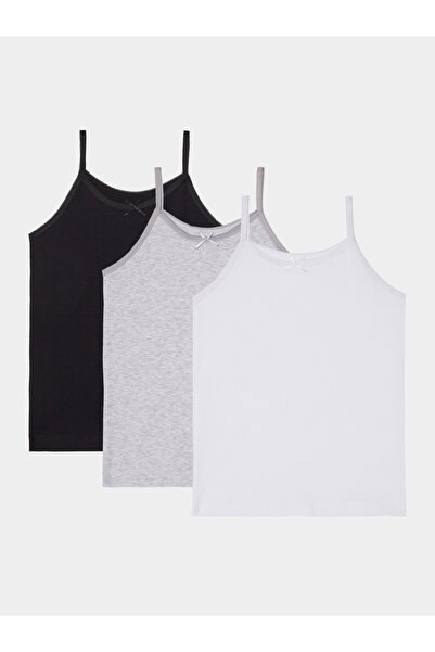 Styli Girls Pack of 3 - Bow Detail Camisole with Elasticized Strap