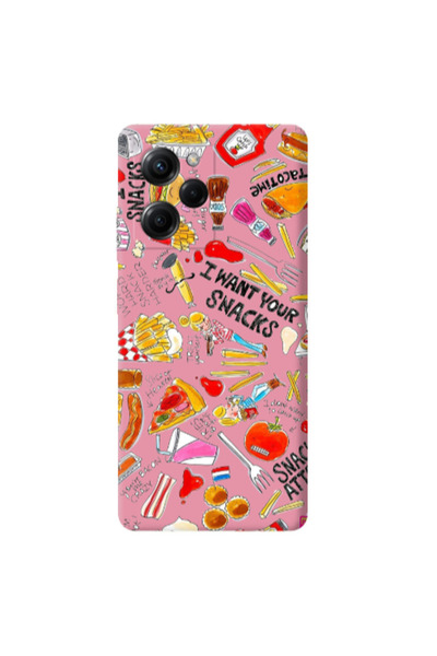 Other Xiaomi Poco X5 Pro Snack attack Pink Colored Silicone TPU Θήκη