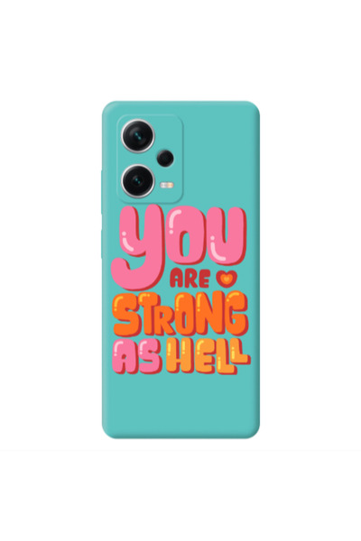 Other Xiaomi Poco X5 You are Love Strong Turquoise Colored Silicone TPU Θήκη