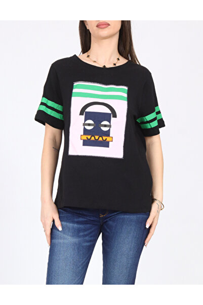 Evendi T-Shirt - Μαύρο - Χαλαρή εφαρμογή