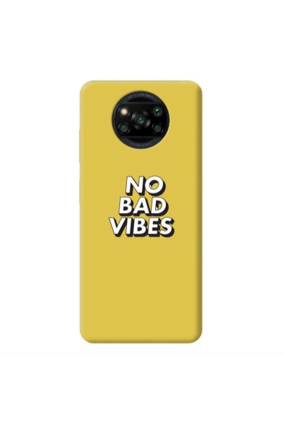 Other Xiaomi Poco X3 /X3 Pro No bad vibes Yellow Colored Silicone TPU Θήκη