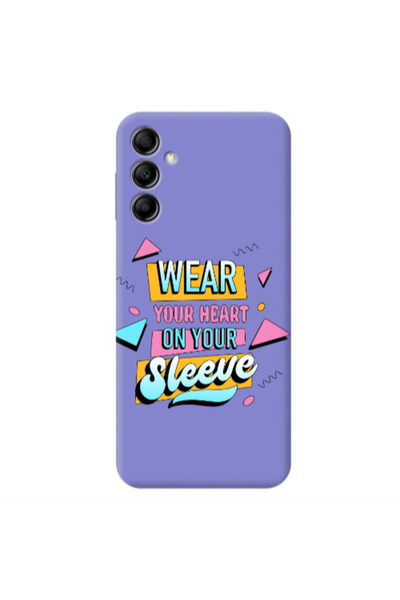 Other Samsung A24 Wear Your Heart Purple Colored Silicone TPU Θήκη