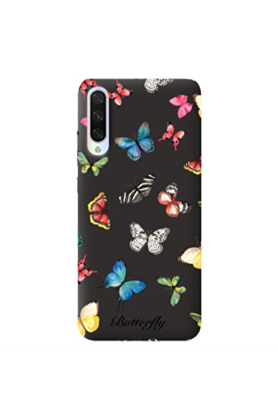 Other Xiaomi Mi 9 Lite Mixed Butterflys Black Colored Silicone TPU Θήκη