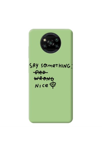 Other Xiaomi Poco X3 /X3 Pro Say Something Light Green Colored Silicone TPU Θήκη