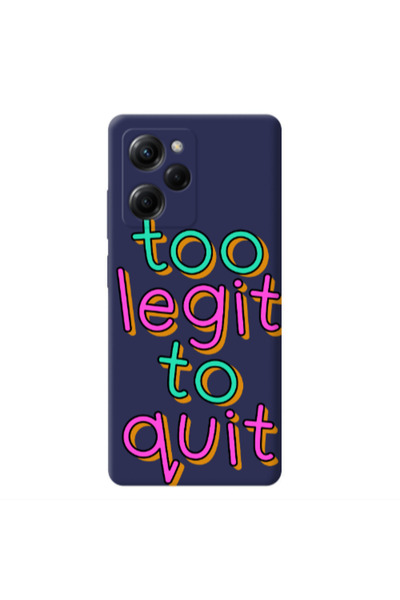 Other Xiaomi Poco X5 Pro Too Legit To Quit Dark blue Colored Silicone TPU Θήκη
