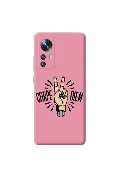 Other Xiaomi Mi 12 Carpe Two Diem Pink Colored Silicone TPU Θήκη