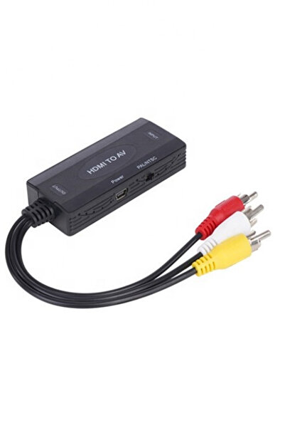 ThenTech HDMI - AV RCA Çevirici Dönüştürücü Görüntü Ses Aktarım Kablosu 1080p Tüplü TV Uyumlu