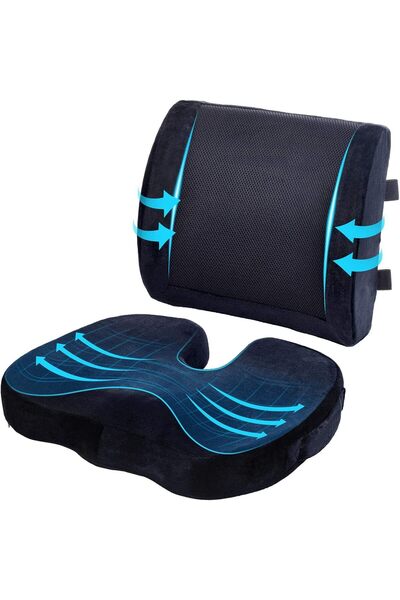 Arabest Orthopedic Chair Cushion,Memory Foam Seat Cushion,Lumbar Support Pill...