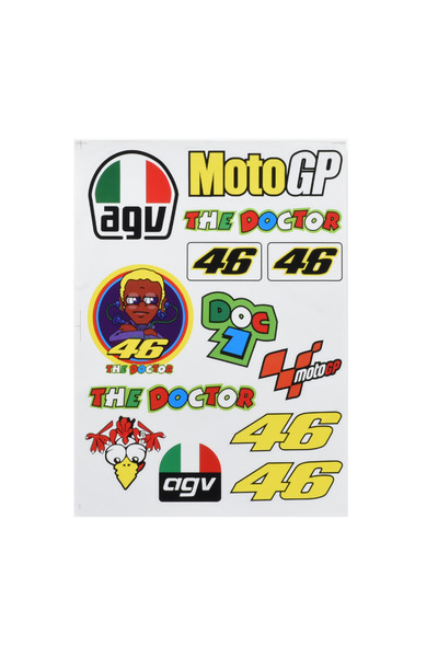 qitet mas Καρτέλα Αυτοκόλλητα Αδιάβροχα agv, The Doctor, 46, motoGP 20x30cm 1...