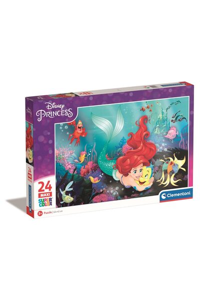 CLEMENTONI Puzzle 24 piese Maxi, Little Mermaid, 3 ani+, Multicolor