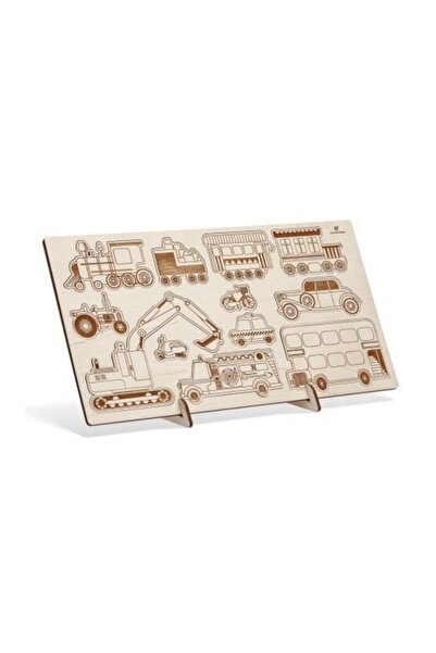 OEM Puzzle lemn Sounds Wood vehicule multicolor 12 piese