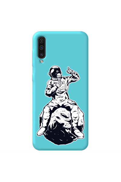 Other Samsung A70 ice cream in space Turquoise Colored Silicone TPU Θήκη