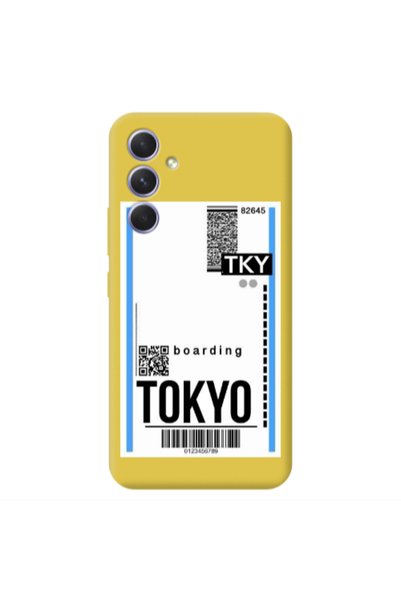 Other Samsung A56 Tokyo Boarding Yellow Colored Silicone TPU Θήκη