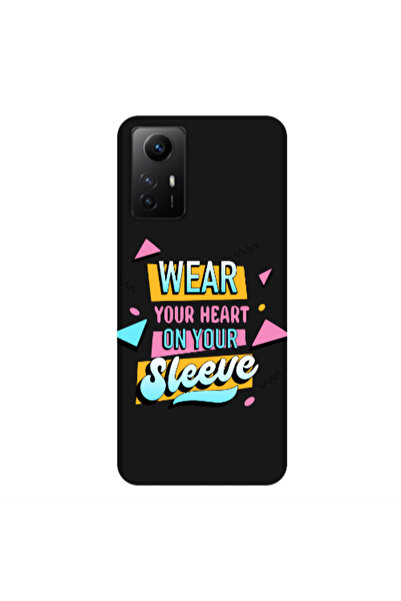 Other Xiaomi Redmi Note 12s Wear Your Heart Black Colored Silicone TPU Θήκη