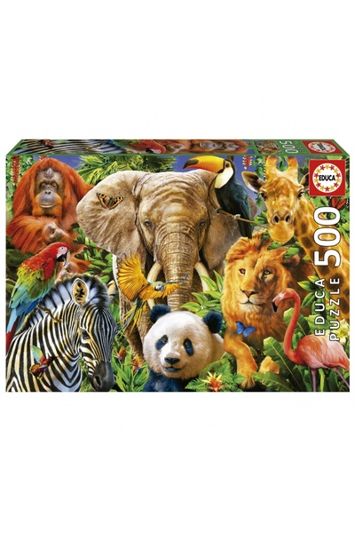 EDUCA Puzzle, Educa, Animale salbatice, 500 piese