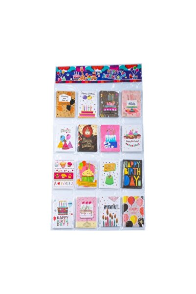 MC Micostore Felicitari CNX 8406, mini HappyBirthday, 6.7x9.4cm, set 128 buc