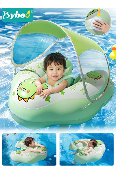 BYBEO Baby Swimming Ring, Kids Swim Ring with Detachable Sunshade, Baby Pool ...