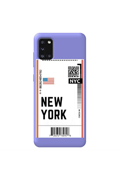 Other Samsung A41 New York NYC Purple Colored Silicone TPU Θήκη