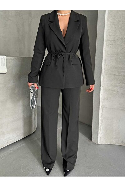 MYSUİT BELDEN BAĞLAMALI BLAZER CEKET PANTOLON TAKIM ELBİSE