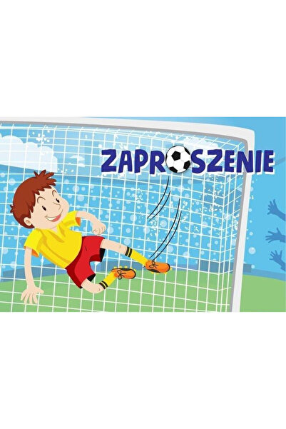 OEM Kukartka Invitatii ZZ-069 Fotbalist cu poarta, 5 buc. (plicuri)