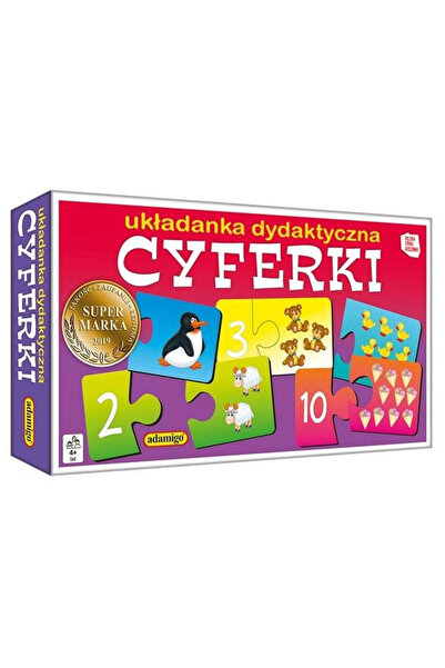 OEM Puzzle educational Adamigo Cyferki, didactic, pentru 4+ ani, invata numer...