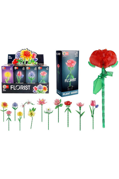 OEM Pro Kids blocuri de construcție floare individuală mix model aleatoriu