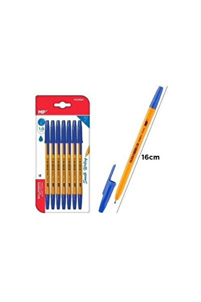 OEM Pixuri/boligrafe MP Main Paper, varf 1 mm, cu capac, albastru, 7 bucati