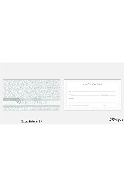 OEM Invitație Stil nr. 15 – Card mare cu plic, ștampilă (10 buc.)