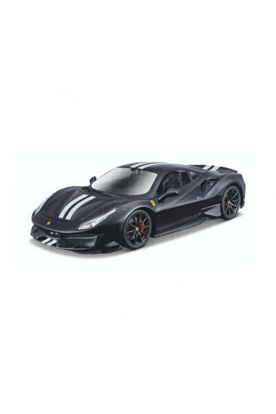 BBURAGO Macheta Ferrari 488 Pista bleumarin/gri - 1/24