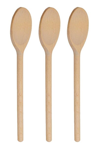 The Bros 12-Inch Long Handle Wooden Cooking Mixing Oval Spoons, Beechwood (Se...