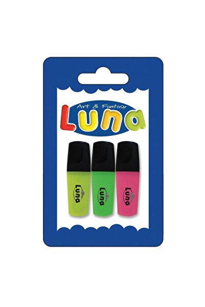 Luna ΜΙΝΙ ΜΑΡΚΑΔΟΡΕΣ ΥΠΟΓΡΑΜΜΙΣΗΣ 3 ΧΡΩΜΑΤΩΝ (ΚΙΤΡΙΝΟ, ΠΡΑΣΙΝΟ, ΡΟΖ)