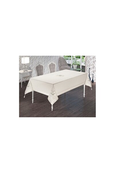 Empressco Embroidered White Easy-To-Clean Stain-Resistant Multi-Purpose Bedsp...