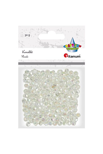 Titanum Pachet margele creative, Titanum, Plastic, 6 mm, Alb, 30 g