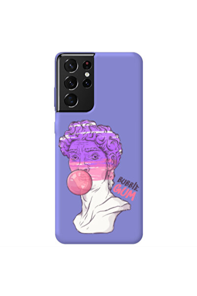 Other Samsung S21 Ultra Pin Bubble Purple Colored Silicone TPU Θήκη