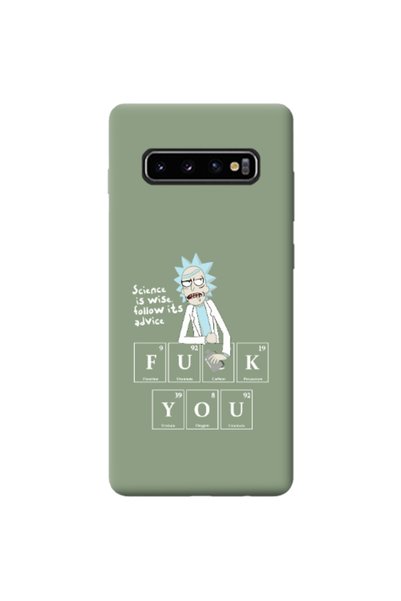 Other Samsung S10 Rick Scince is wise Light Green Colored Silicone TPU Θήκη