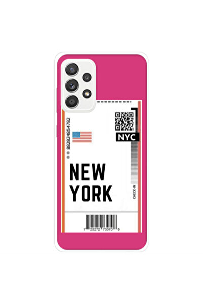 Other Samsung A52 New York NYC Fuchsia Colored Silicone TPU Θήκη