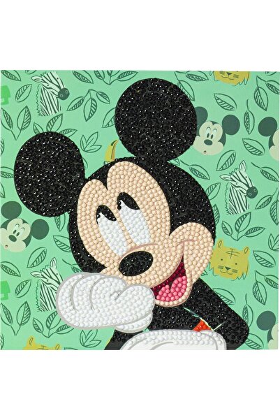 OEM Set creativ tablou cu cristale, Craft Buddy, Happy Mickey, 18 x 18 cm