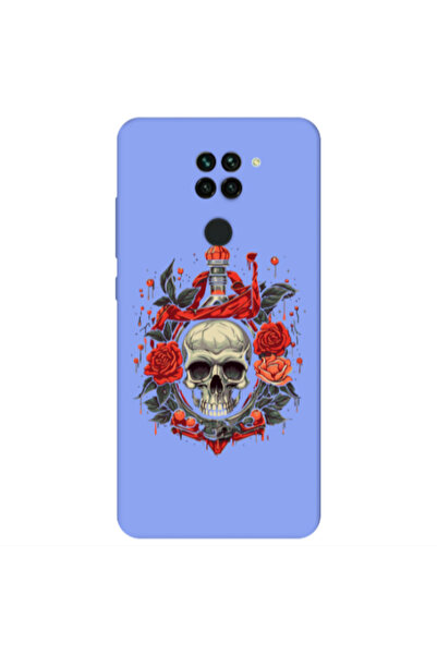 Other Xiaomi Redmi Note 9 Flower head Light Purple Colored Silicone TPU Θήκη
