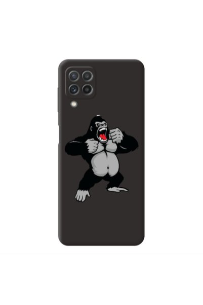 Other Samsung A22 4G Angry Gorilla2 Black Colored Silicone TPU Θήκη