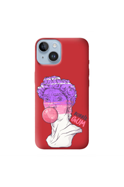 Other Apple iPhone 14 Plus Pin Bubble Red Colored Silicone TPU Θήκη