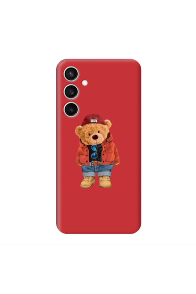 Other Samsung S24 Plus Bear in a hat Red Colored Silicone TPU Θήκη