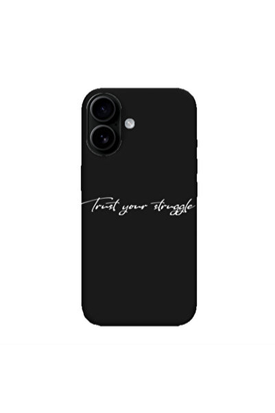 Other Apple Iphone 16 plus Trust your struggle Black Colored Silicone TPU Θήκη