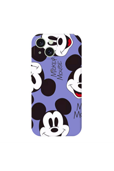 Other Apple iPhone 15 Plus Mickey Mouse Purple Colored Silicone TPU Θήκη
