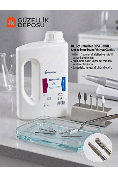 Güzellik Deposu Dr. Schumacher Desco Drill Protez Tırnak Freze Ucu Dezenfekta...