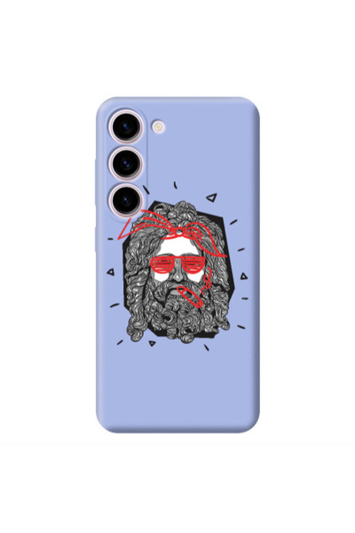Other Samsung S23 Cool glasses Light Purple Colored Silicone TPU Θήκη