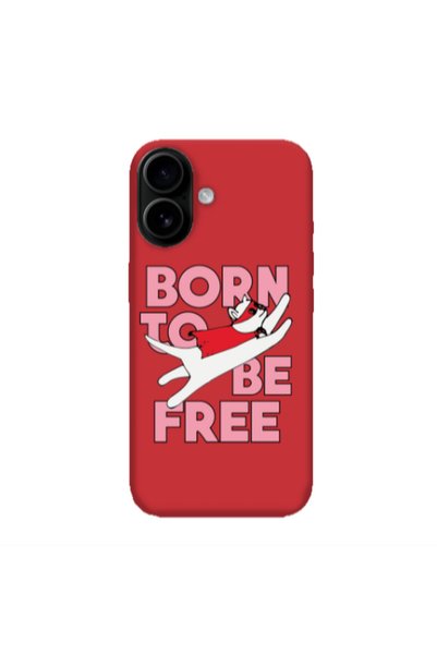 Other Apple Iphone 16 plus Born Free Red Colored Silicone TPU Θήκη
