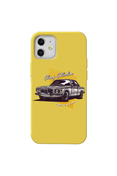 Other Apple iPhone 12 Classy Collection Yellow Colored Silicone TPU Θήκη