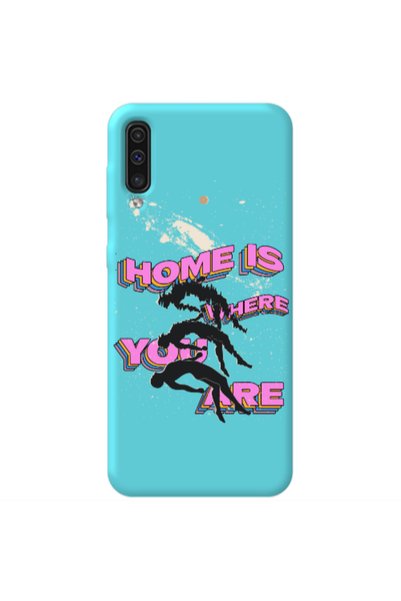Other Samsung A70 Home Is Where Turquoise Colored Silicone TPU Θήκη