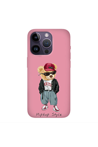 Other Apple iPhone 14 Pro Max Hip hop style Pink Colored Silicone TPU Θήκη