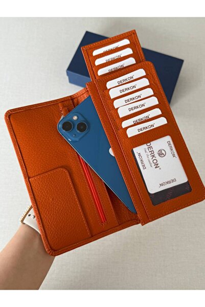 DERKON Mikam Model Card Holder Detailed Genuine Leather Wallet